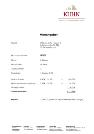 Mietangebot WE 027